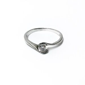 925 Silver Ring with CZ Accent